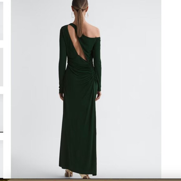NWT Reiss Delphine cutout dress green size 0 - Picture 2 of 11